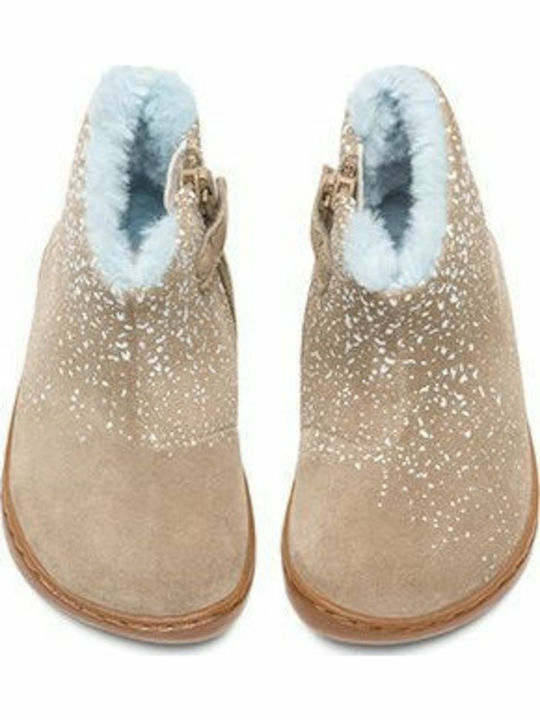 Twins Kids Anatomic Boots with Zipper Beige