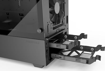 Phanteks Eclipse P350X Jocuri Turnul Midi Cutie de calculator cu fereastră laterală și iluminare RGB Negru