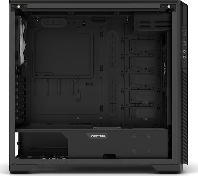 Phanteks Enthoo Pro M Tempered Glass Turnul Midi Cutie de calculator cu fereastră laterală Negru