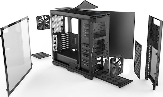 Phanteks Enthoo Pro Tempered Glass Gaming Full Tower Κουτί Υπολογιστή με Πλαϊνό Παράθυρο Μαύρο