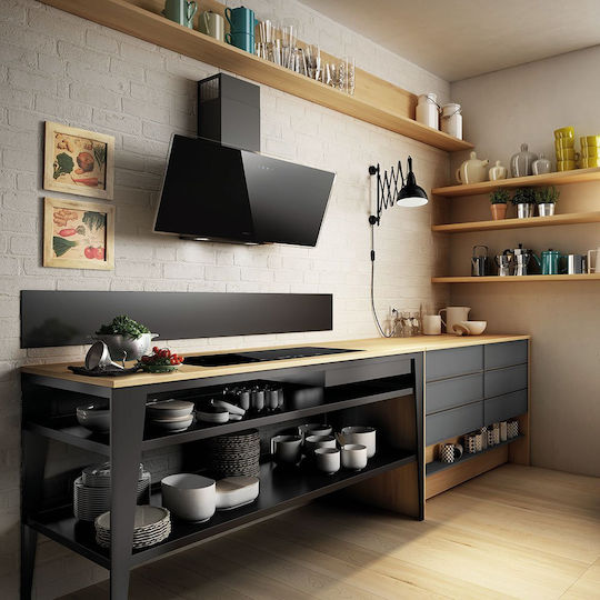 Elica Shire BL/A/60 Chimney Vent Hood 60cm Black