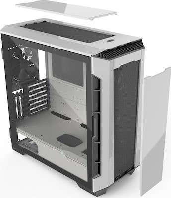 Phanteks Eclipse P600S Gaming Midi Tower Κουτί Υπολογιστή με Πλαϊνό Παράθυρο Λευκό