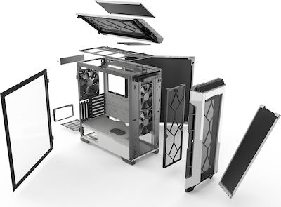 Phanteks Eclipse P600S Gaming Midi Tower Κουτί Υπολογιστή με Πλαϊνό Παράθυρο Λευκό