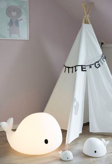 Flow Led Kids Decorative Lamp Moby with Color Changes White 48x42x68εκ.