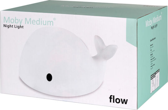 Flow LED Kinder Dekorative Lampe Berührung Moby mit Farbwechsel Weiß 30x22x18εκ.