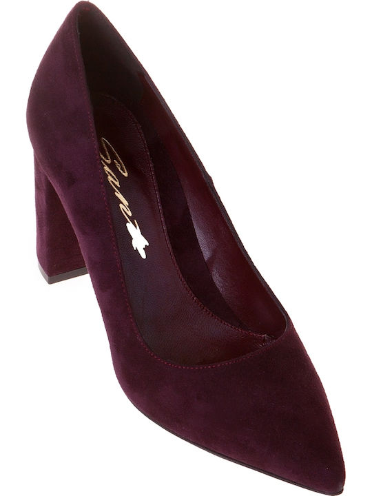 Sante Pointed Toe Burgundy High Heels