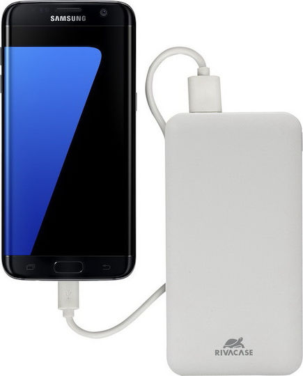 Rivacase VA2010 Power Bank 10000mAh με 2 Θύρες USB-A Λευκό
