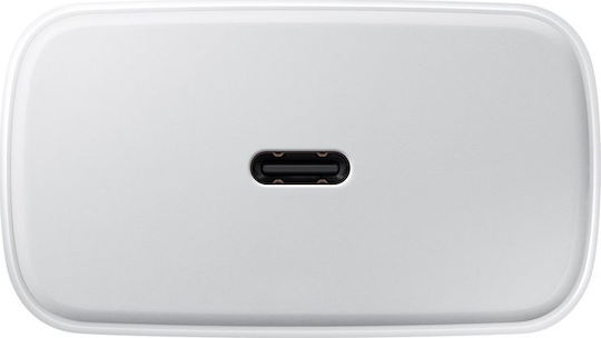 Samsung Φορτιστής με Θύρα USB-C και Καλώδιο USB-C - USB-C 45W Λευκός (EP-TA845)