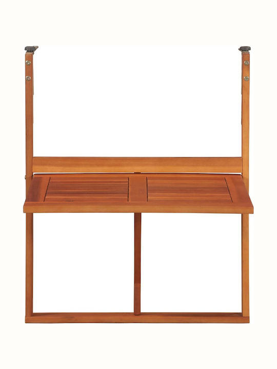 Table for Small Outdoor Spaces Made of Acacia Foldable 64.5x44x80cm