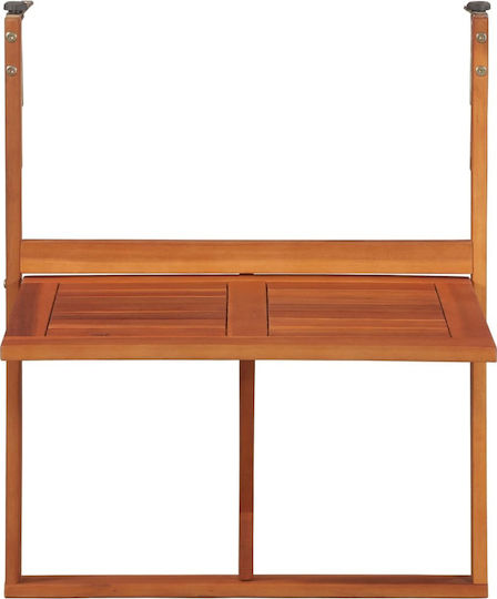 Table for Small Outdoor Spaces Made of Acacia Foldable 64.5x44x80cm