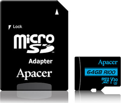 Apacer R100 SDXC 64GB Class 10 U3 V30 UHS-I