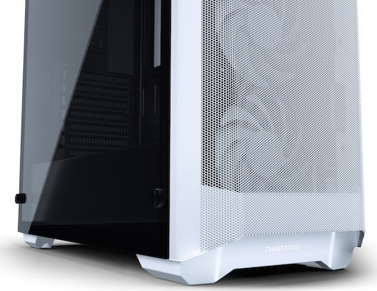 Phanteks Eclipse P400A Gaming Midi Tower Κουτί Υπολογιστή με Πλαϊνό Παράθυρο και RGB Φωτισμό Digital White
