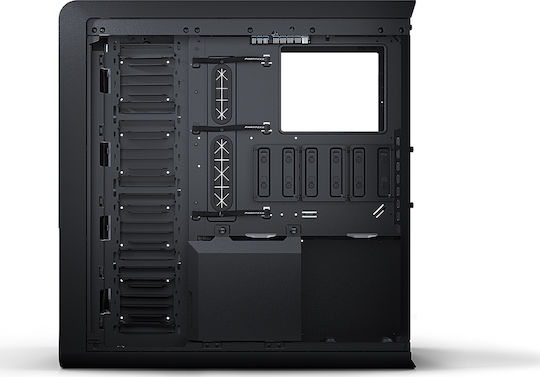 Phanteks Enthoo 719 Геймърско бюро Пълна кула Компютърна кутия със страничен прозорец и RGB осветление Сатенено черно