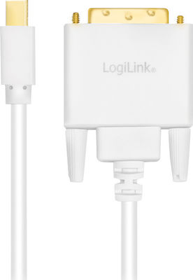 LogiLink Cablu DVI-D de sex masculin - mini DisplayPort de sex masculin 1.8m Alb (CV0137)