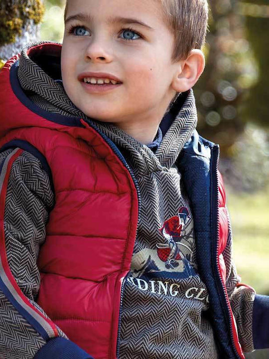 Kinder-Sweatshirt mit Kapuze und Taschen Braun
