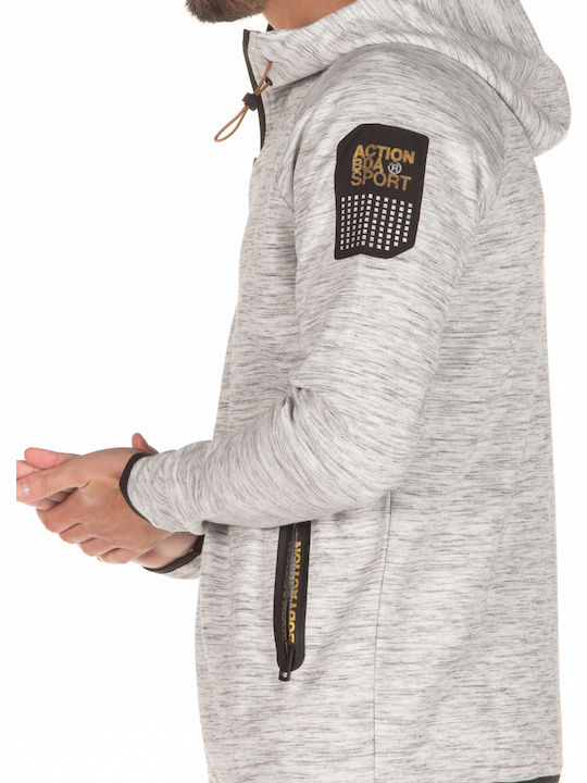 Men's Athletic Hooded Jacket White