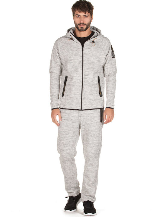 Men's Athletic Hooded Jacket White