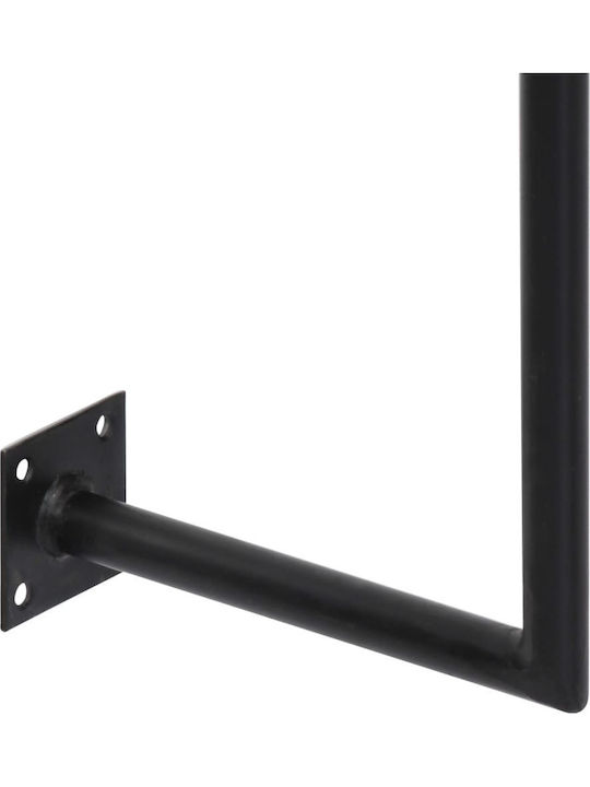 Schreibtisch aus Massivholz Black / Natural mit Metallbeinen 90x40x170cm