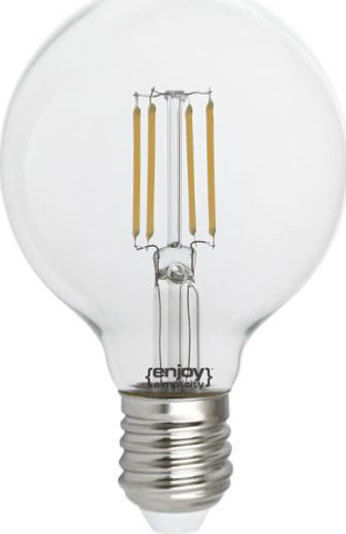 Elvhx LED Bulb 4W 80mm for Socket E27 and Shape G80 Yellow 360lm