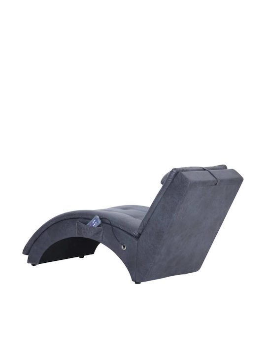 Modern Recliner made of Synthetic Leather Gri L145xW54xH72buc