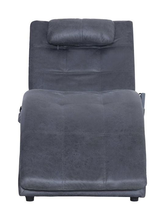 Modern Recliner made of Synthetic Leather Gri L145xW54xH72buc