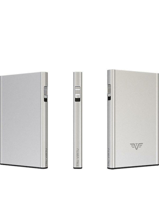 Click & Slide Men's Wallet Cards with RFID and Slide Mechanism Silver