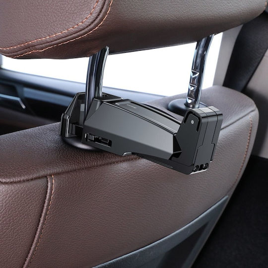 Baseus Car Mobile Mount 4" - 6.5" with Adjustable Hooks Black