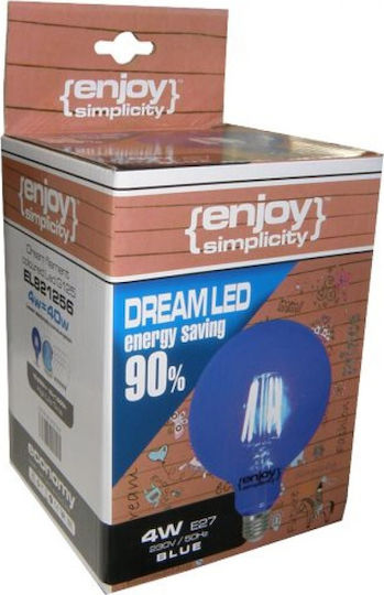 Elvhx DreamLED LED-Lampe 4W 125mm für Fassung E27 und Form G125 Rot 360lm