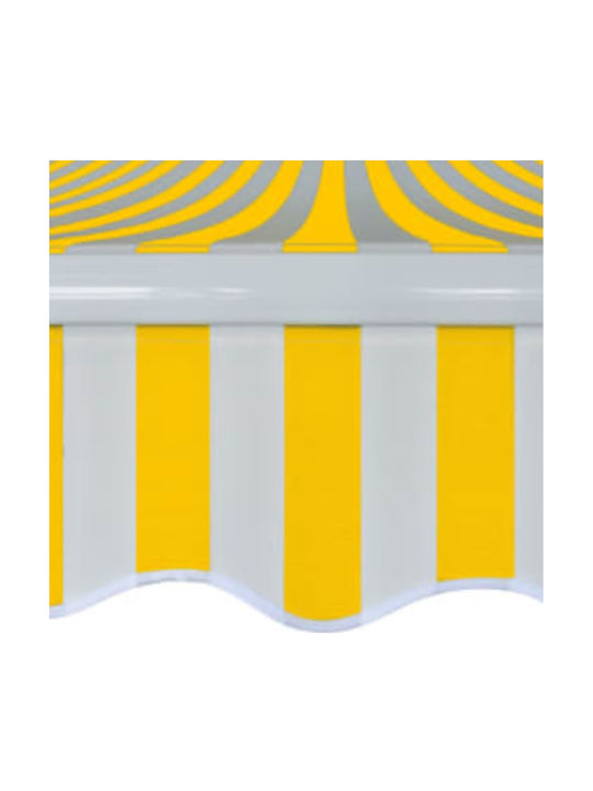 vidaXL Cort Terasă Yellow/White x3m