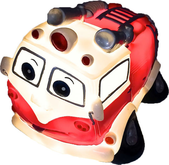 SP Souliotis Led Kids Decorative Lamp Fire Truck Red