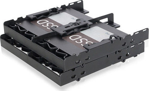 Icy Dock Flex-Fit Quattro Quattro 4x 2.5 Inch HDD/SSD Bracket for External 5.25 Inch Bay Black (MB344SP)