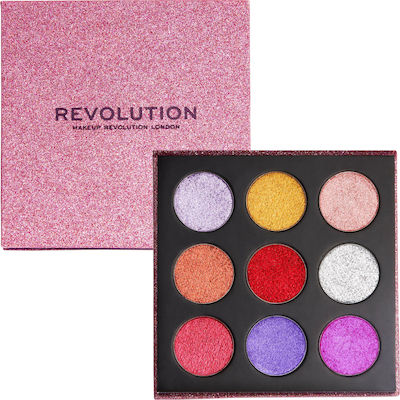 Revolution Beauty Pressed Glitter Eye Shadow Palette in Solid Form Diva 13.5gr