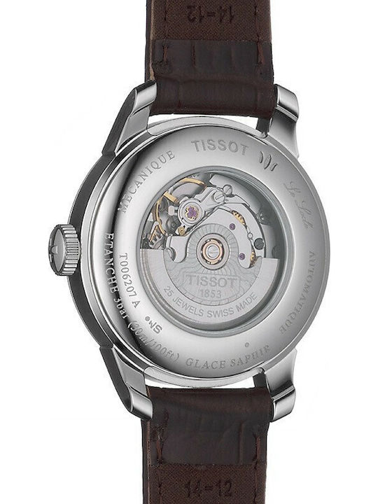 Tissot Le Locle Damen Uhr Automatisch mit Braun Lederarmband