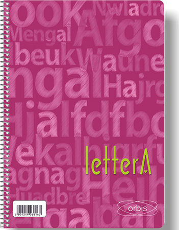 Globus Spiral Notebook Ruled B5 50 Paper Sheets 2 Subjects Orbis LetterA