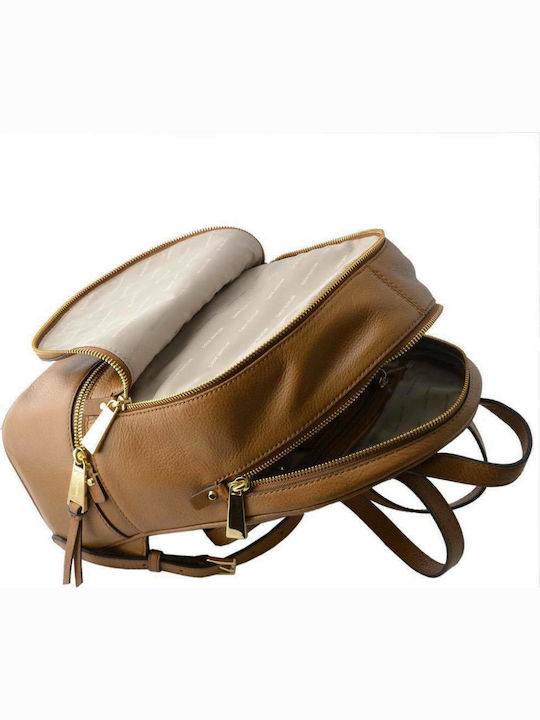Rhea De piele Geantă de damă Rucsac Tabac maro