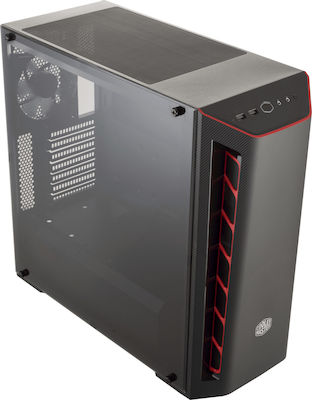 CoolerMaster MasterBox MB510L Midi Tower Κουτί Υπολογιστή με Πλαϊνό Παράθυρο Κόκκινο