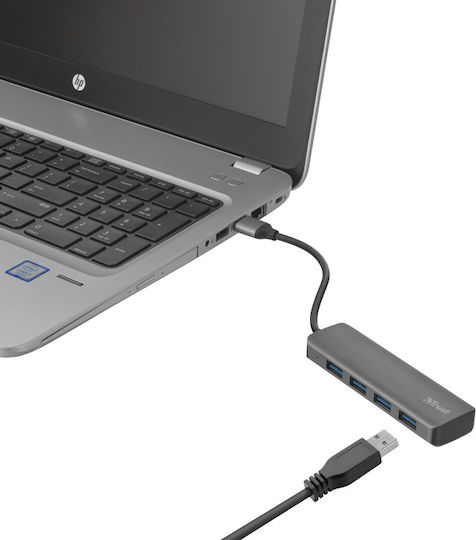Trust Halyx Hub 4 Θυρών USB 3.0 με σύνδεση USB-A