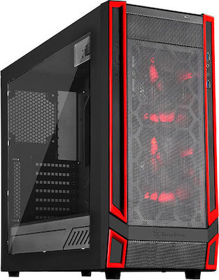 Silverstone RL05 Midi-Turm Computergehäuse Rot