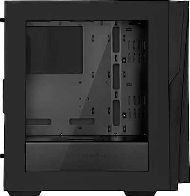 Silverstone RL06 Гейминг Midi Tower Компютърна кутия със странично прозорче Червен