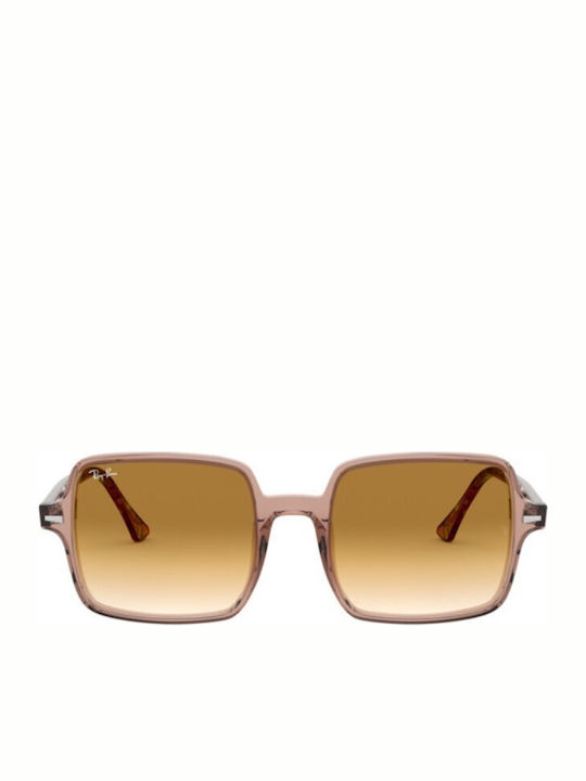 Ray Ban Square II Damen Sonnenbrille mit Braun Kunststoff Gestell und Braun Linse RB1973 128151