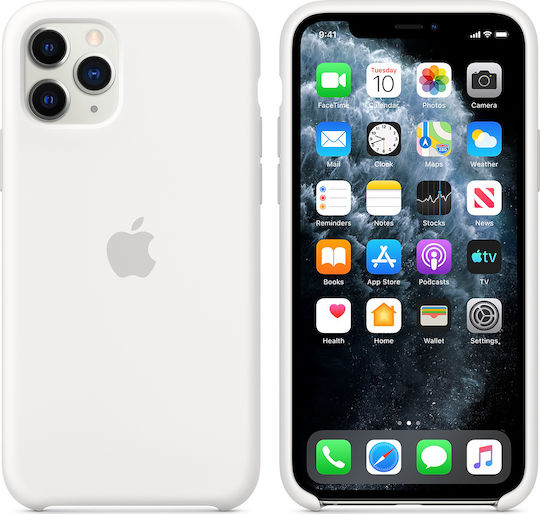 Apple Back Cover Silicon Alb (iPhone 11 Pro)