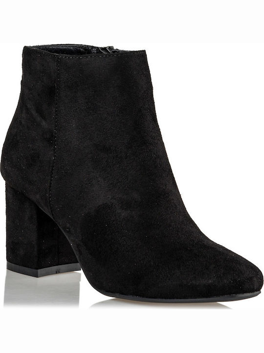 Envie Shoes Suede Women's Ankle Boots Black