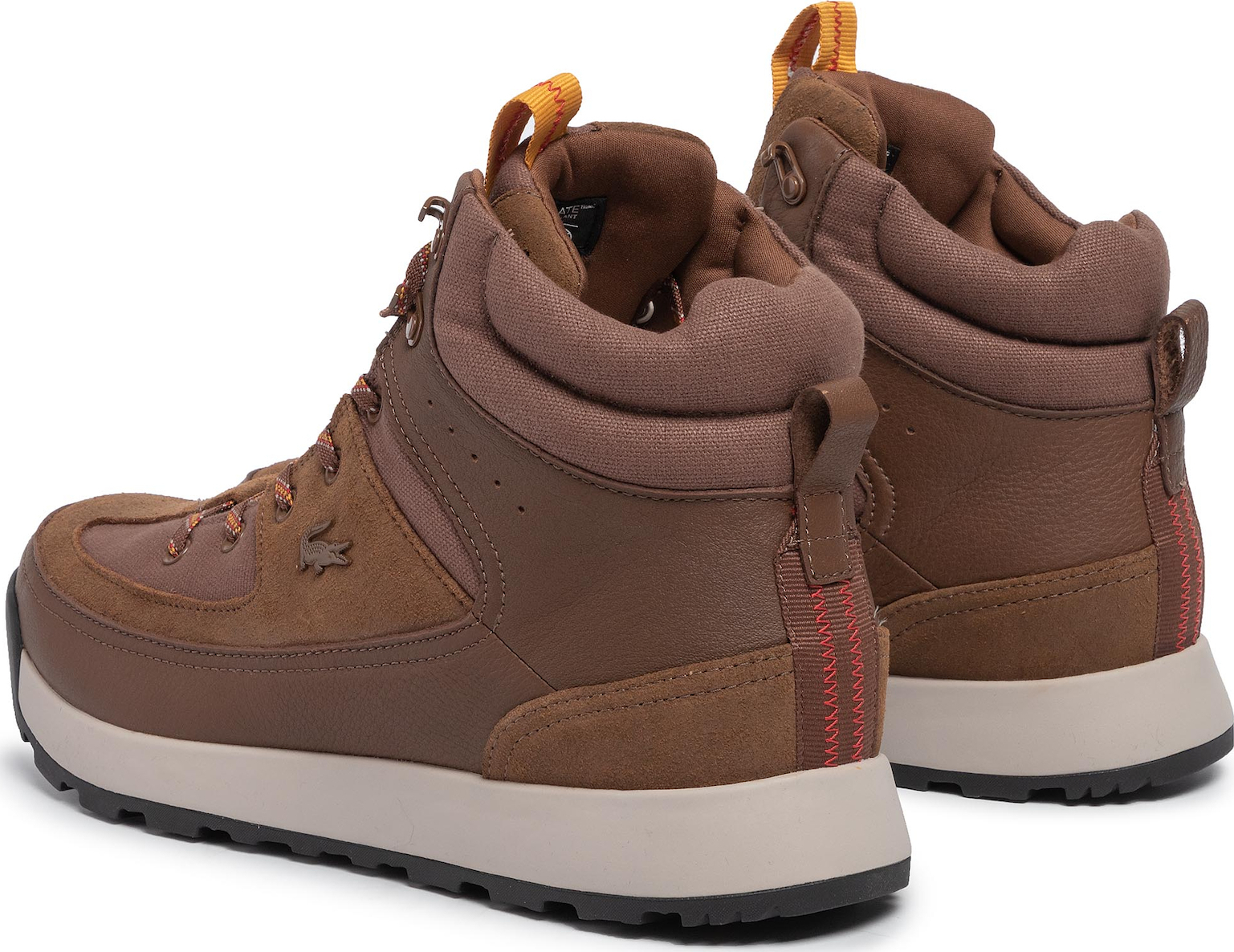 lacoste urban breaker high top trainers in khaki black