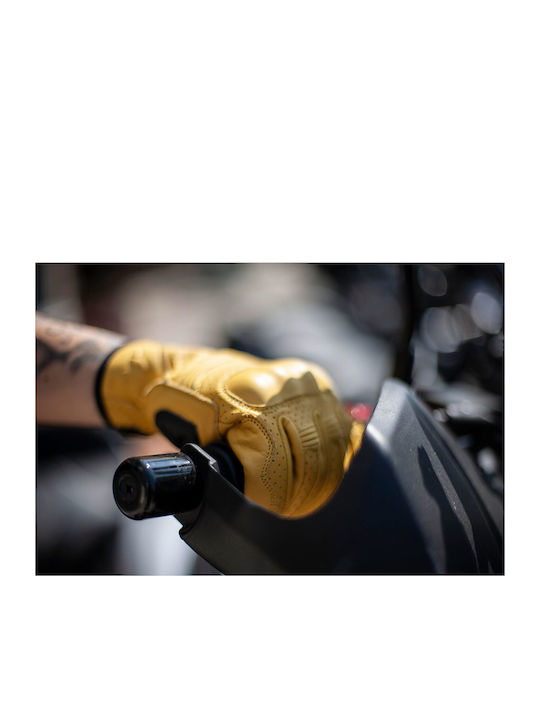 Nordcode Throttle Summer Men's Motorcycle Gloves Leather Waterproof Yellow NOR000GAN80