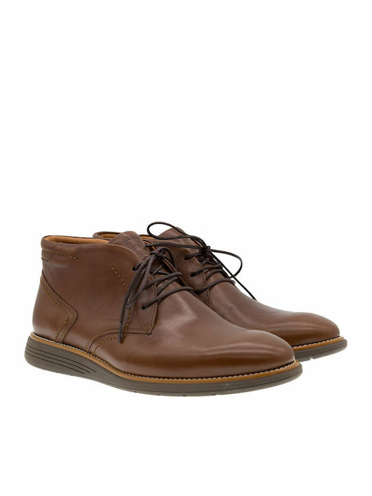 Damiani Men's Leather Boots Cognac