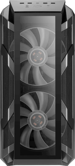 CoolerMaster MasterCase H500M Gaming Midi Tower Κουτί Υπολογιστή με Πλαϊνό Παράθυρο και RGB Φωτισμό Μαύρο