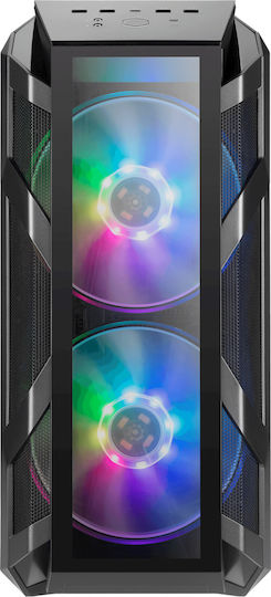 CoolerMaster MasterCase H500M Gaming Midi Tower Κουτί Υπολογιστή με Πλαϊνό Παράθυρο και RGB Φωτισμό Μαύρο