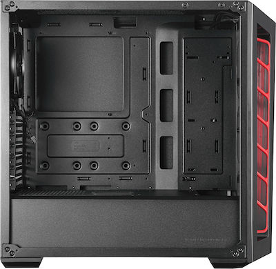 CoolerMaster MasterBox MB520 Midi Tower Κουτί Υπολογιστή με Πλαϊνό Παράθυρο Κόκκινο