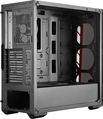 CoolerMaster MasterBox MB520 Midi Tower Κουτί Υπολογιστή με Πλαϊνό Παράθυρο Κόκκινο