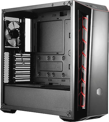 CoolerMaster MasterBox MB520 Midi Tower Κουτί Υπολογιστή με Πλαϊνό Παράθυρο Κόκκινο